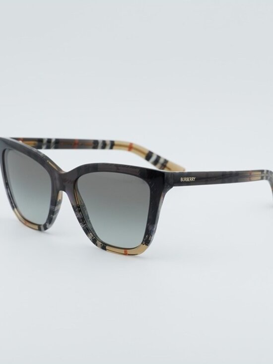 Burberry BE4470 420211 Sunglasses Brown/Check Sand Cat Eye Frame main image 6